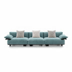 Custom Sofa Slipcover — Luna · Lagoon Silk