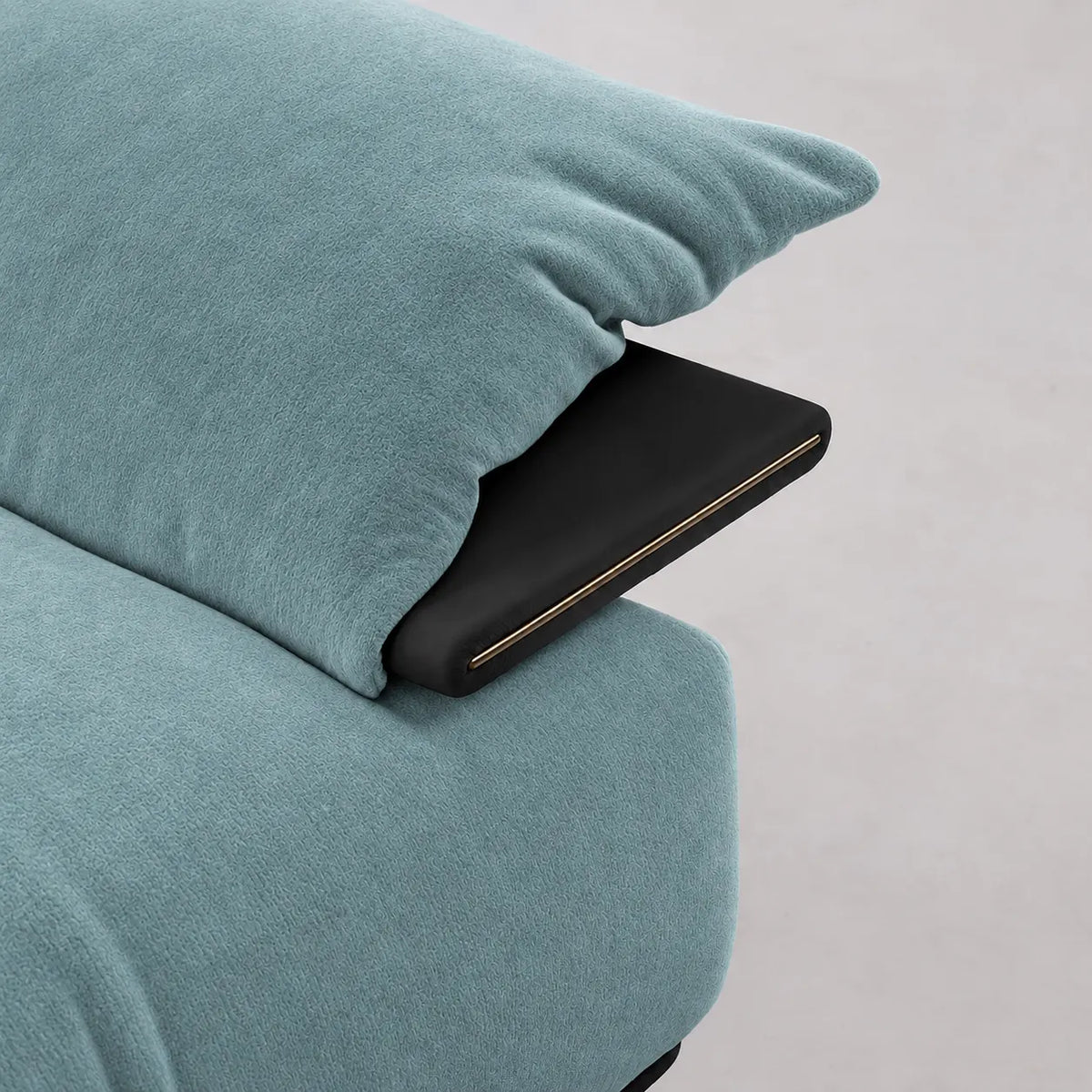 Custom Sofa Slipcover — Luna · Lagoon Silk