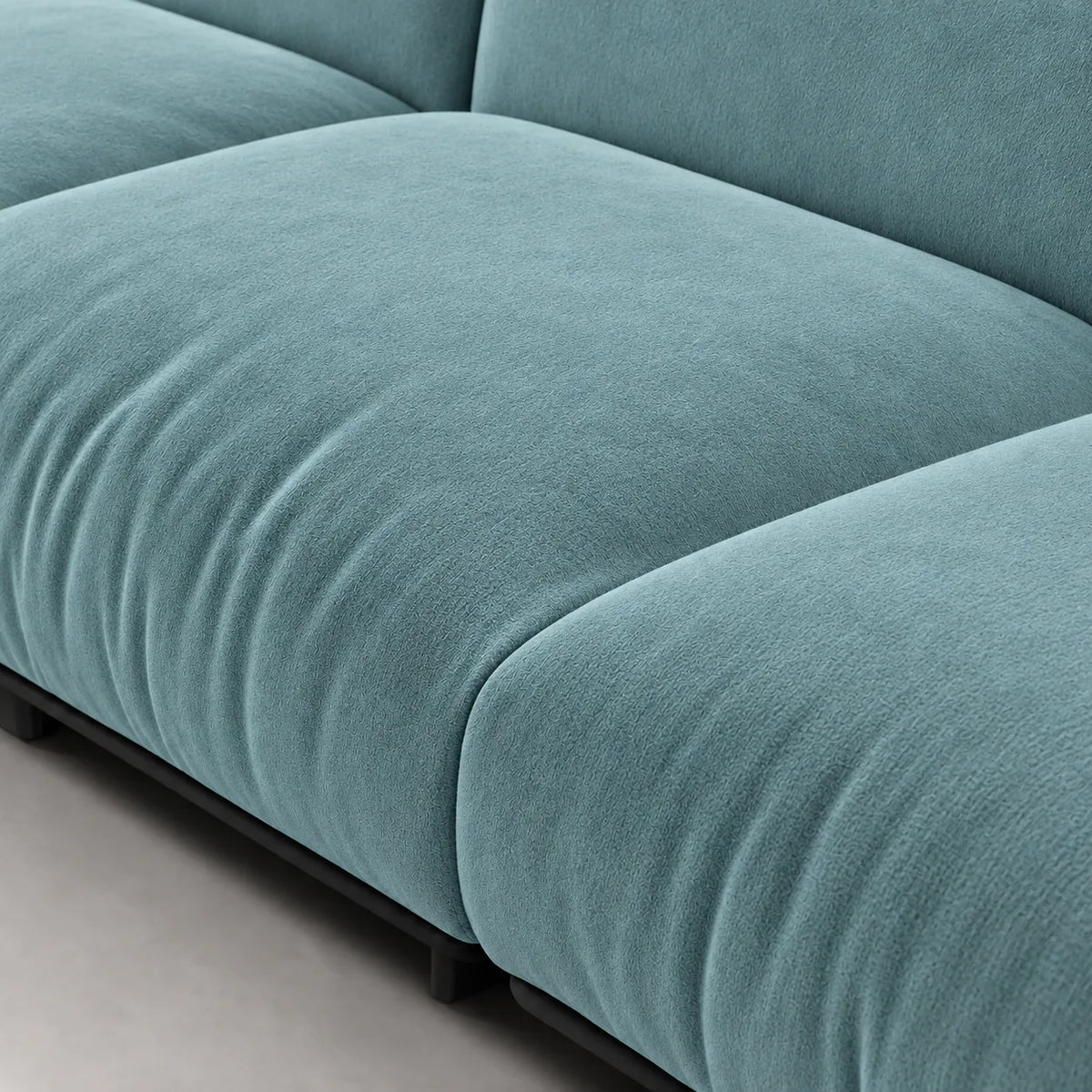 Custom Sofa Slipcover — Luna · Lagoon Silk