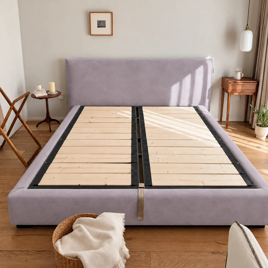 Lavender-Gray · Stretch-Fit Bed Frame Cover