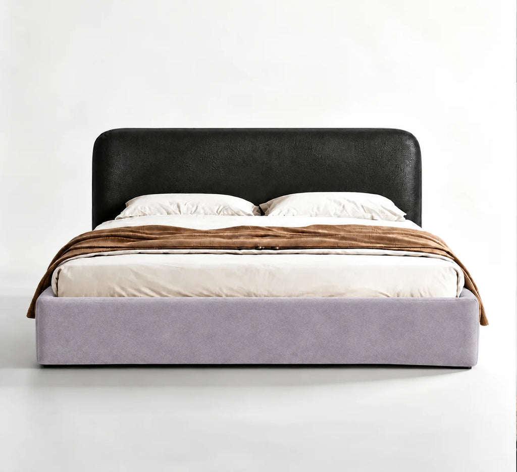 Lavender-Gray · Stretch-Fit Bed Frame Cover
