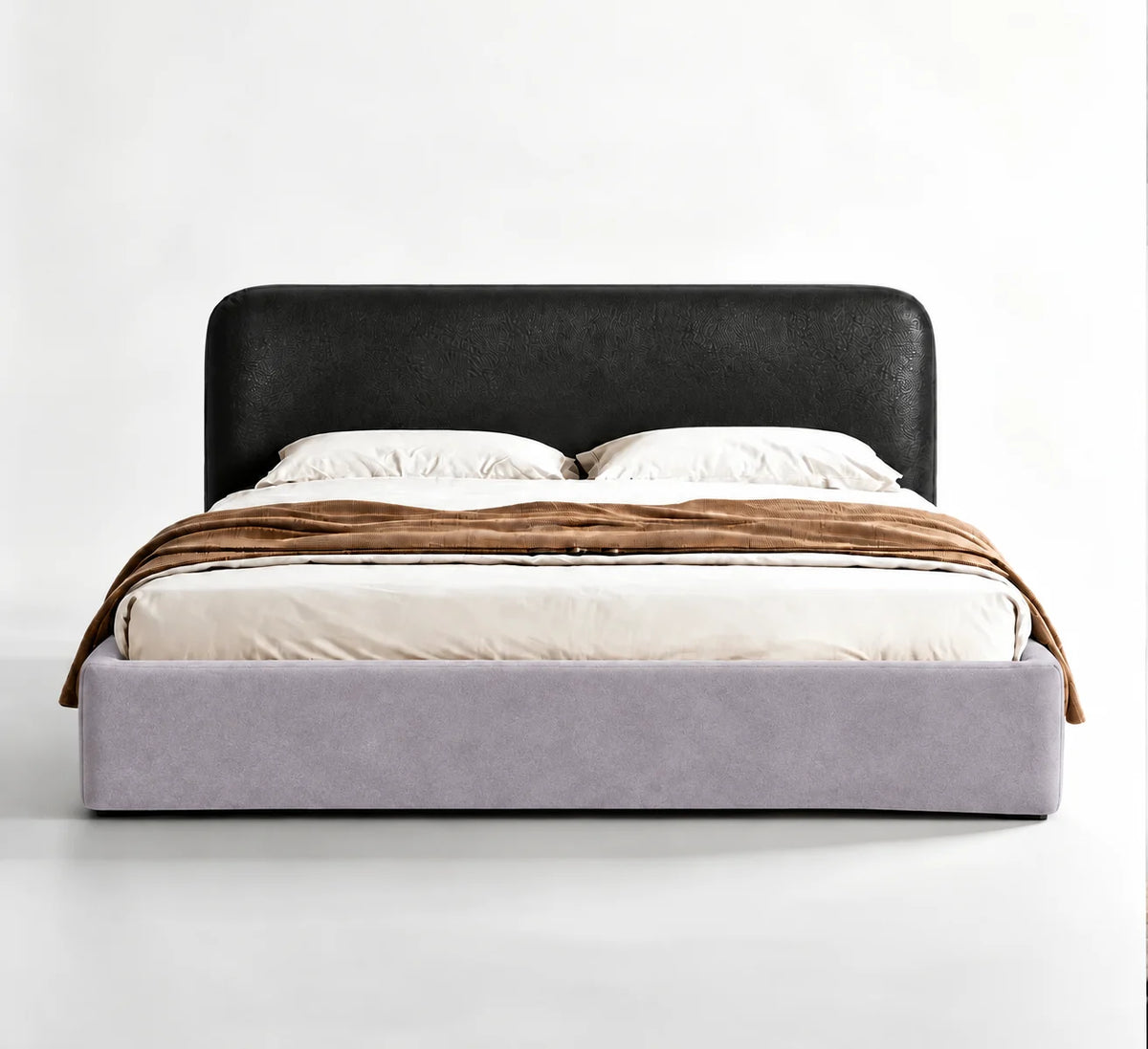 Lavender-Gray · Stretch-Fit Bed Frame Cover