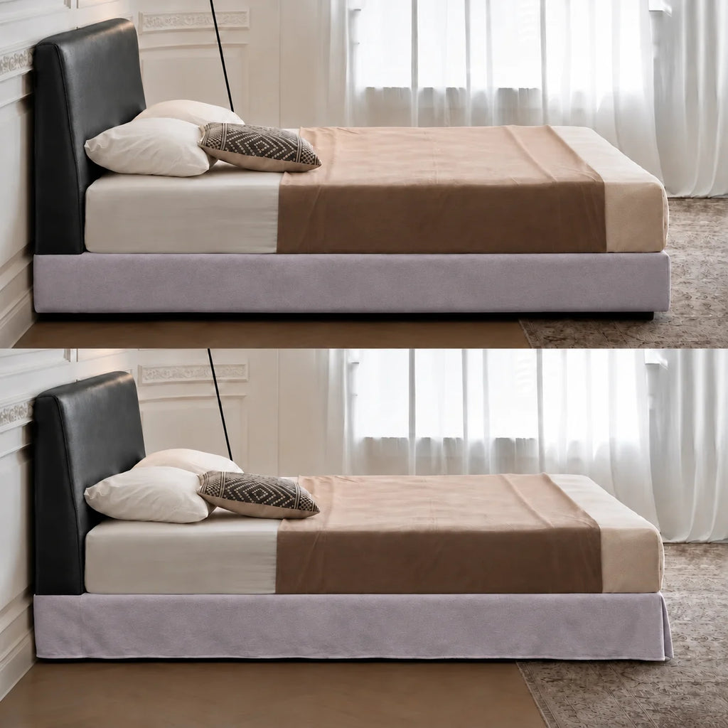Lavender-Gray · Stretch-Fit Bed Frame Cover
