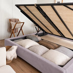 Lavender-Gray · Stretch-Fit Bed Frame Cover