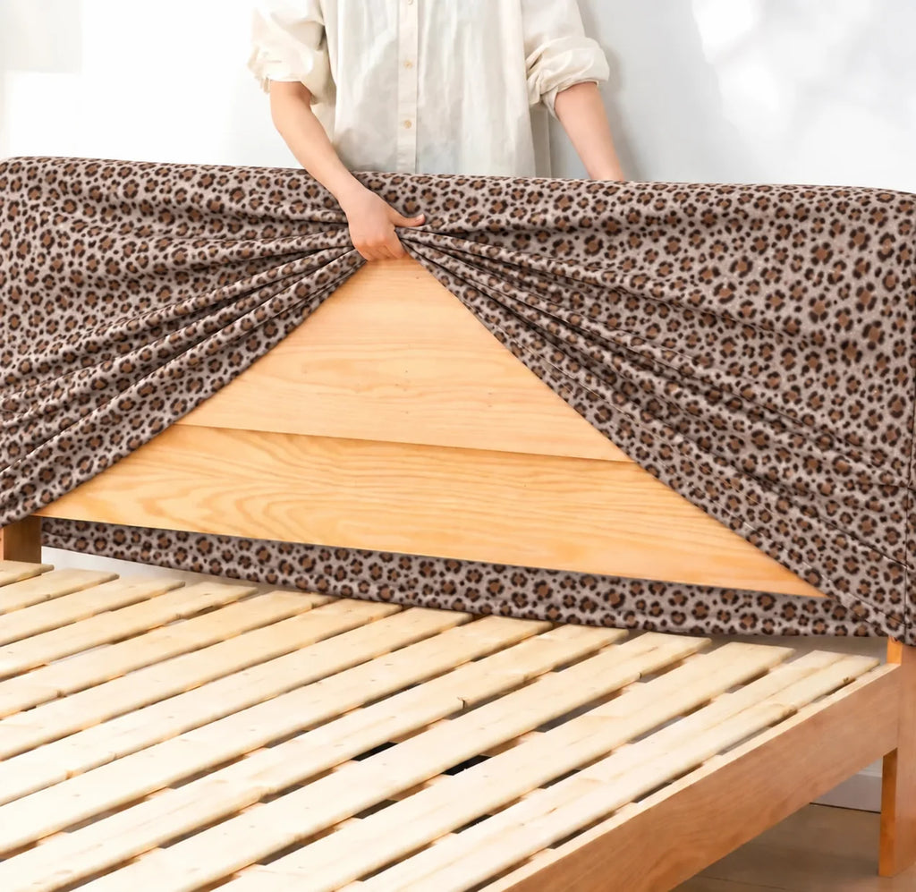 Leopard · Stretch-Fit Bed Headboard Cover