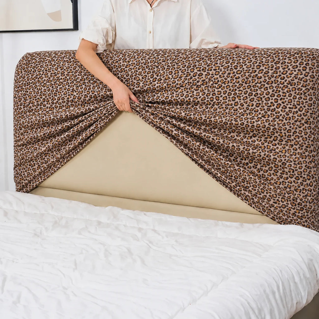 Leopard · Stretch-Fit Bed Headboard Cover
