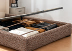 Leopard · Stretch-Fit Inset Bed Frame Cover · Tie Straps + Back Elastic