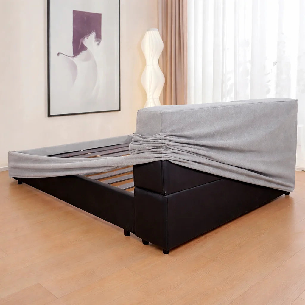 Light Gray ML 625 - 03 | Bed Frame + Headboard Cover