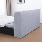 Cama de plataforma tapizada + funda para cabecero | Elara Flax 