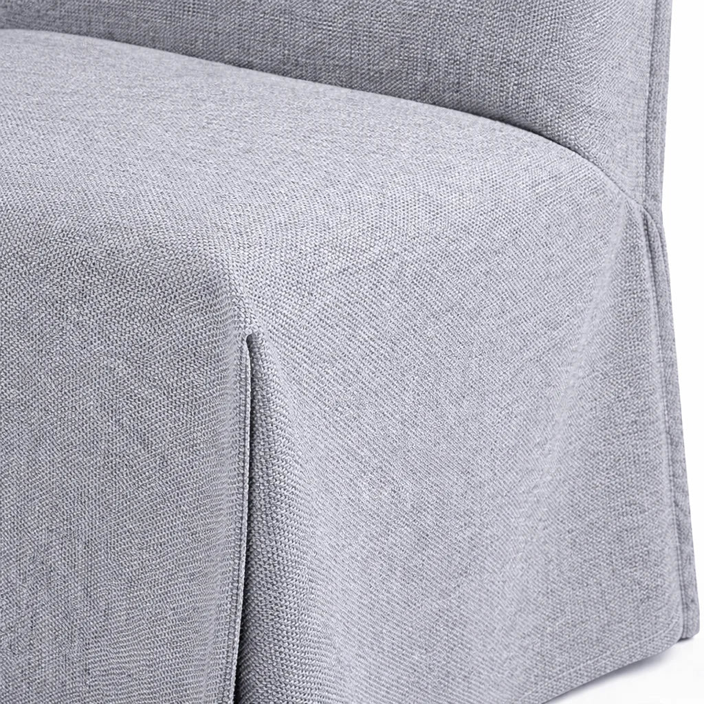 Light Gray ML 625 - 03 | Long-Skirt Dining Chair Slipcover