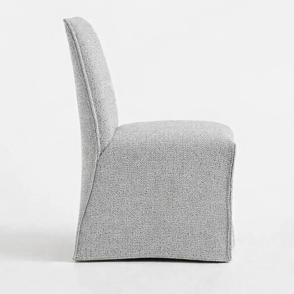 Light Gray ML 625 - 03 | Long-Skirt Dining Chair Slipcover
