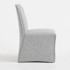 Light Gray ML 625 - 03 | Long-Skirt Dining Chair Slipcover
