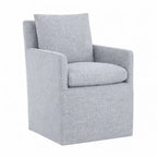 Light Gray ML 625 - 03 | Long-Skirt Dining Chair with armrest Slipcover