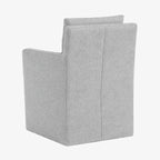 Light Gray ML 625 - 03 | Long-Skirt Dining Chair with armrest Slipcover