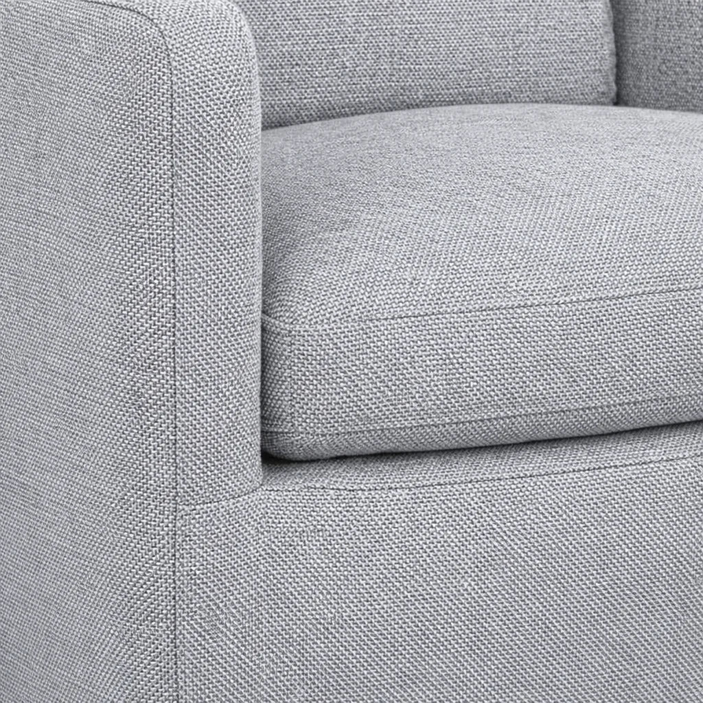 Light Gray ML 625 - 03 | Long-Skirt Dining Chair with armrest Slipcover