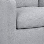 Light Gray ML 625 - 03 | Long-Skirt Dining Chair with armrest Slipcover