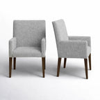 Light Gray ML 625 - 03 | Snug fit Dining Chair with armrest Slipcover