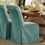 Light Green WB PBV2042 - 42 | Long-Skirt Dining Chair Slipcover
