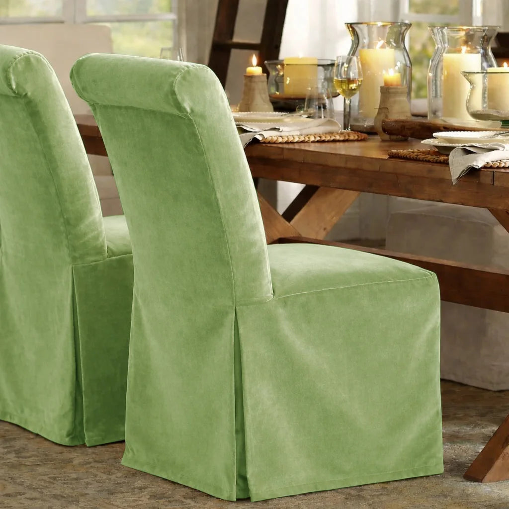 Lime Green WB PBV2042 - 35 | Long-Skirt Dining Chair Slipcover