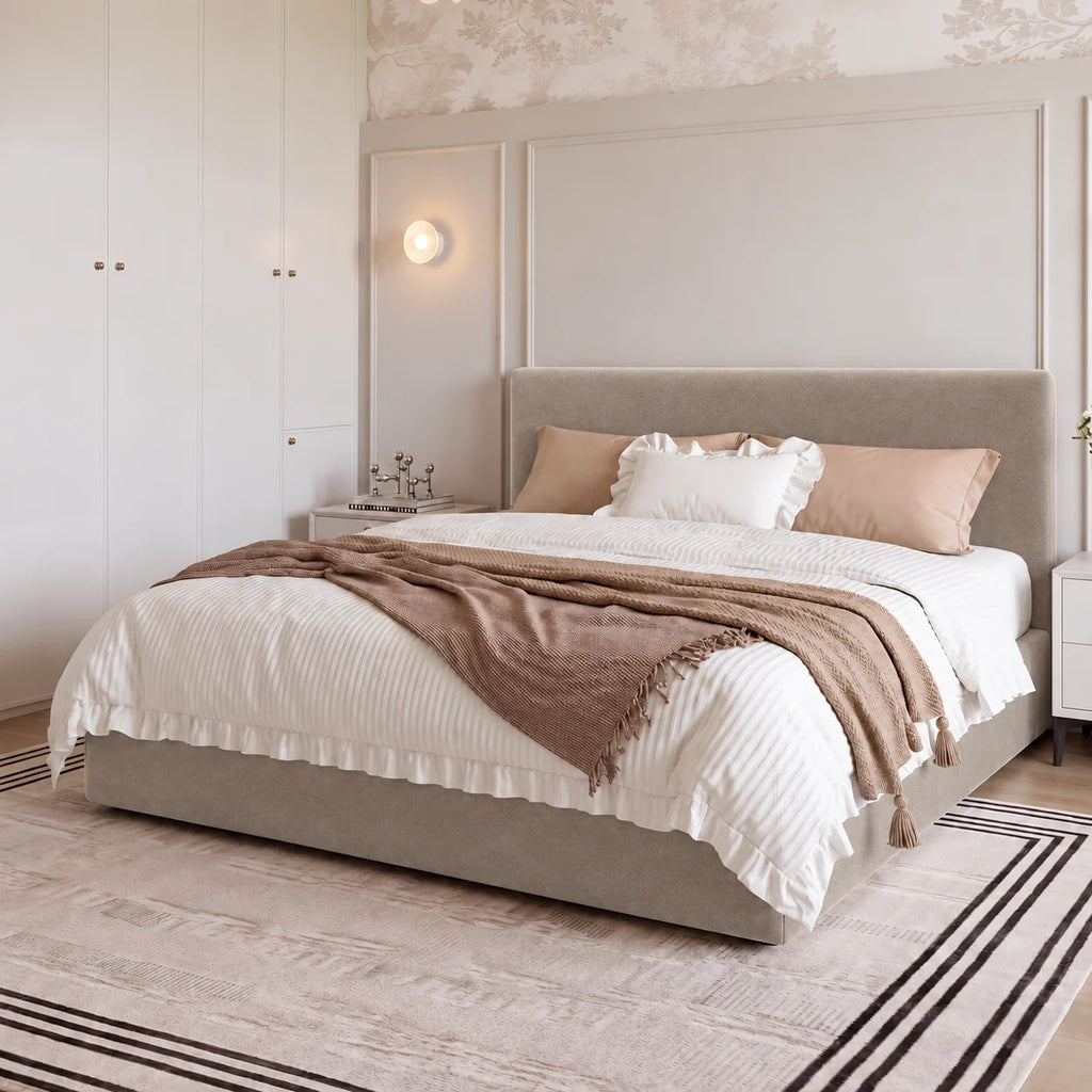 Custom Bed Frame Cover — Luna · Urban Taupe