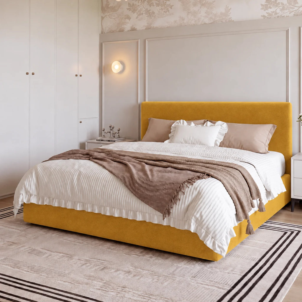 Custom Bed Frame Cover — Luna · Citrine Glow