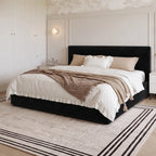 Custom Bed Frame Cover — Luna · Obsidian Matte