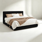 Custom Bed Frame Cover — Luna · Obsidian Matte
