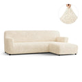 Cream Microfibra Sectional Sofa Slipcover