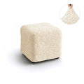 Cream Microfibra Ottoman Slipcover