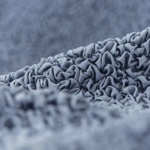 Blue Microfibra Ottoman Slipcover