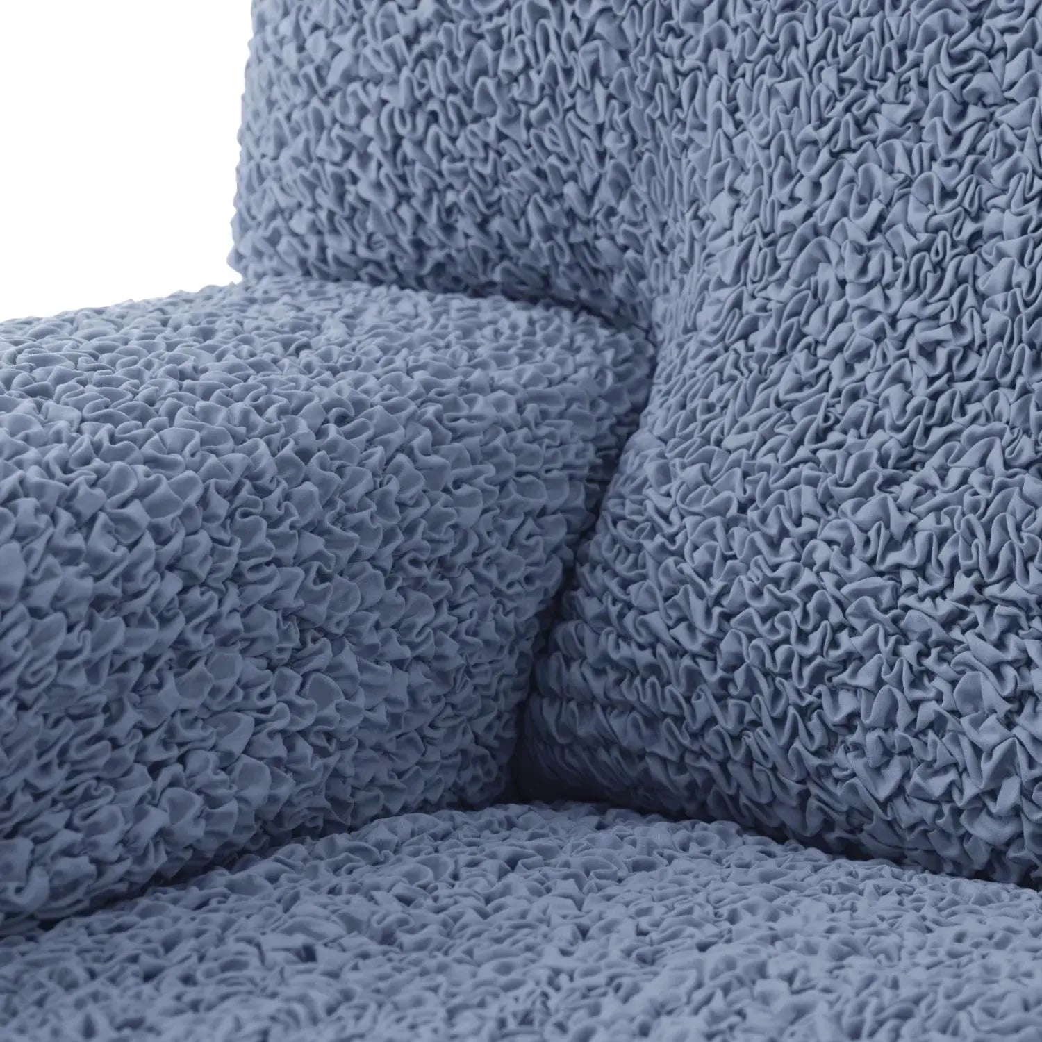 Housse de fauteuil en microfibre bleue