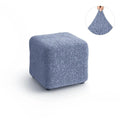 Blue Microfibra Ottoman Slipcover