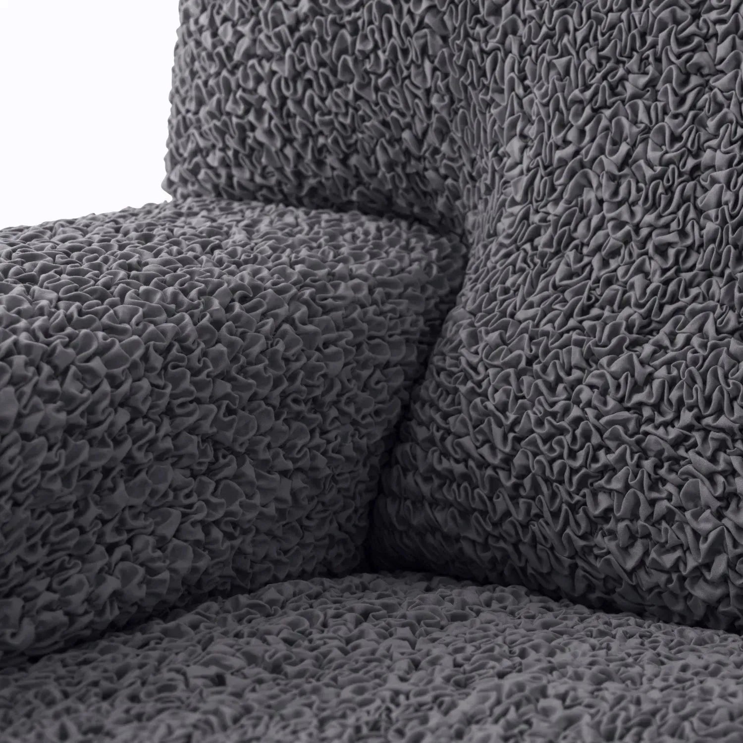 Housse de fauteuil inclinable en microfibre gris foncé