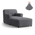 Dark Gray Microfibra Chaise Lounge Slipcover