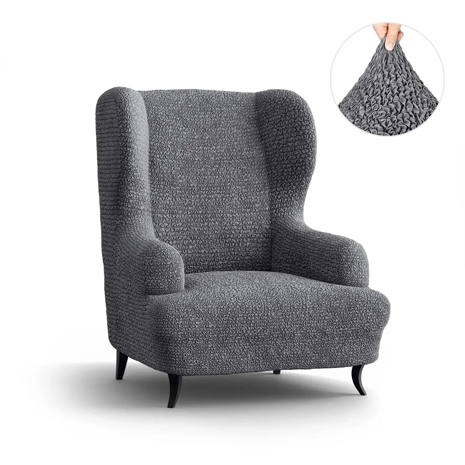 Dark Gray Microfibra Armchair Slipcover