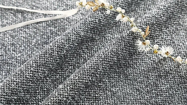 Custom Sofa Slipcover — Marlowe Linen-Blend 1925 · Spotted Black and Space Gray