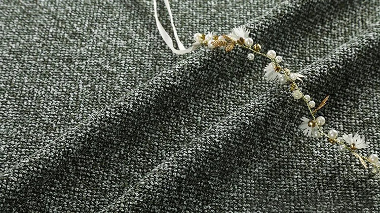 Custom Sofa Slipcover — Marlowe Linen-Blend 1925 · Spotted Moss Green