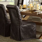 Mahogany Minotti YX-75 | Long-Skirt Dining Chair Slipcover