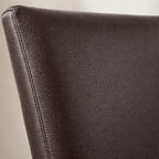 Mahogany Minotti YX-75 | Long-Skirt Dining Chair with armrest Slipcover