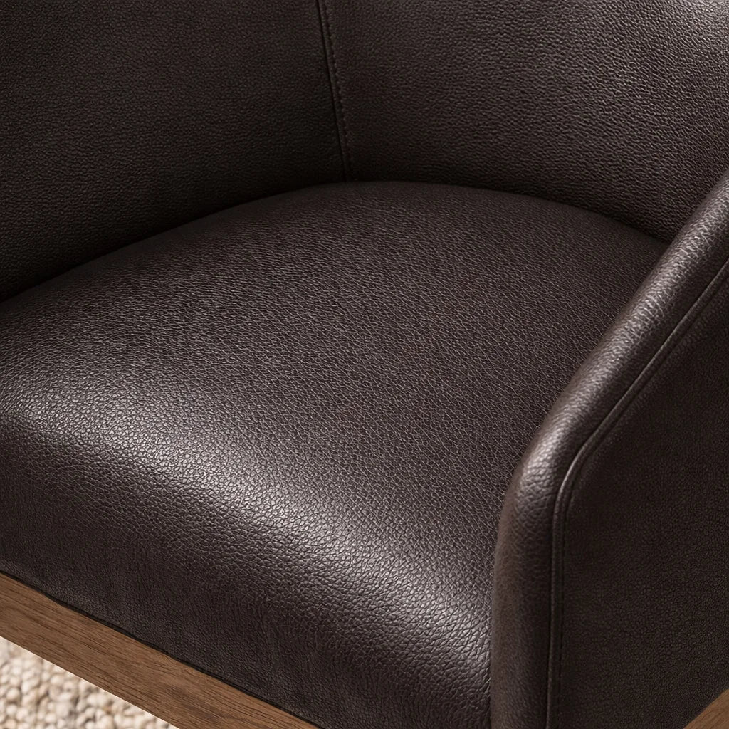 Mahogany Minotti YX-75 | Snug fit Dining Chair with armrest Slipcover