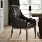 Mahogany Minotti YX-75 | Snug fit Dining Chair with armrest Slipcover