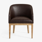 Mahogany Minotti YX-75 | Snug fit Dining Chair with armrest Slipcover