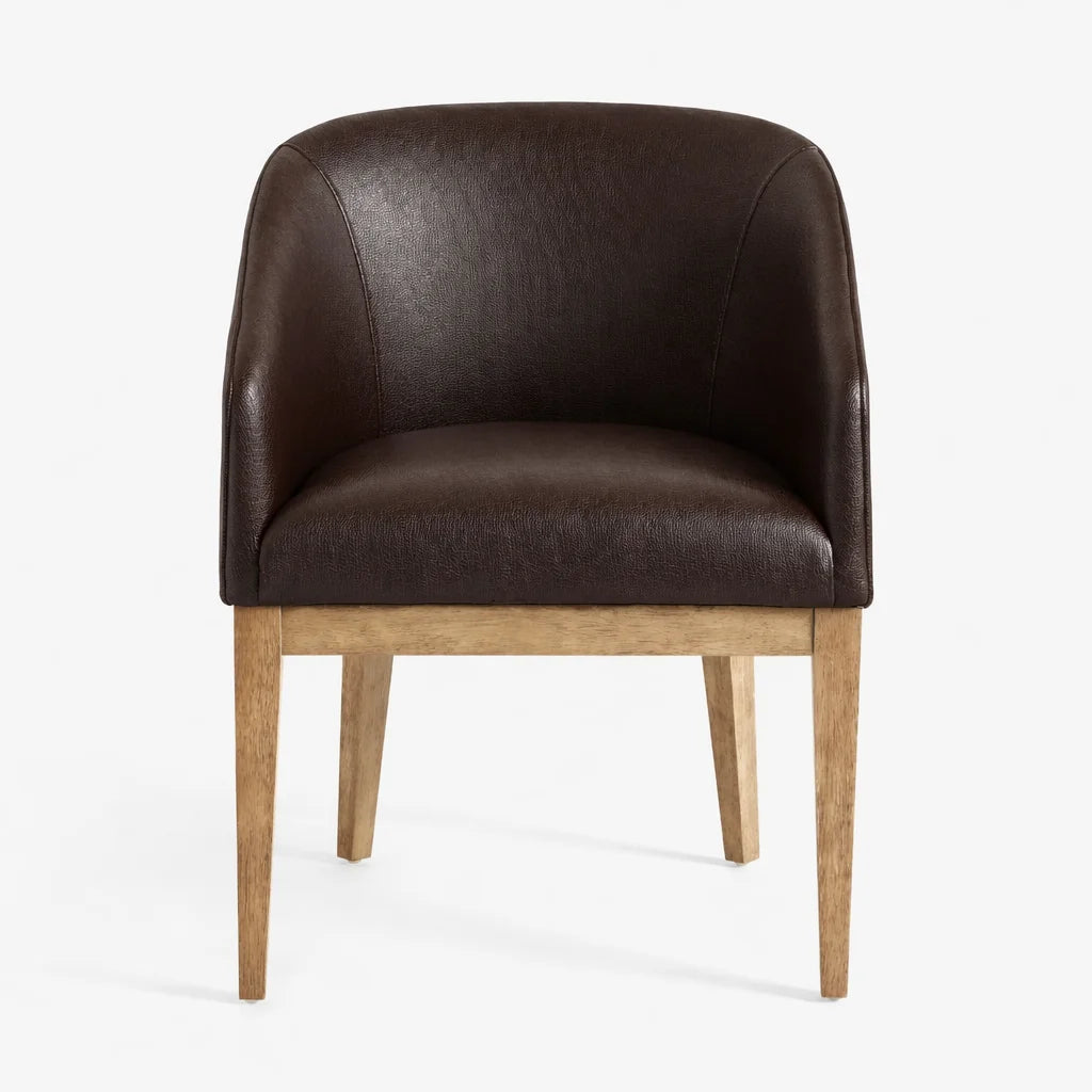 Mahogany Minotti YX-75 | Snug fit Dining Chair with armrest Slipcover