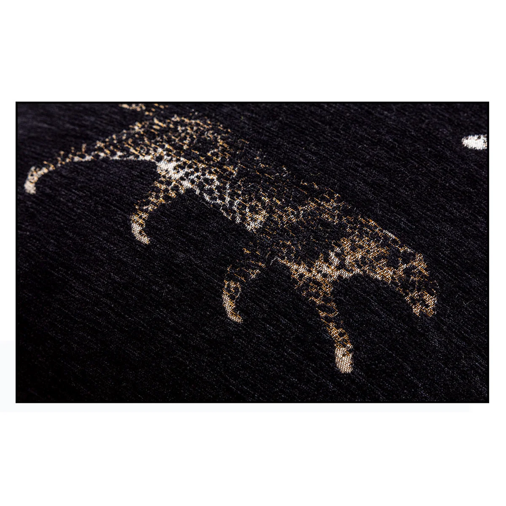 Black-Ground Gold Leopard | Bed Frame Cover