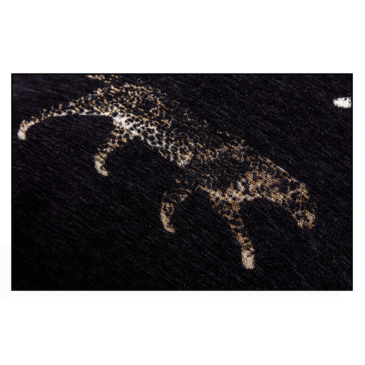 Black-Ground Gold Leopard | Bed Frame Cover