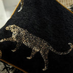 Black-Ground Gold Leopard | Bed Frame Cover