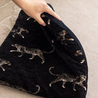 Black-Ground Gold Leopard | Bed Frame Cover
