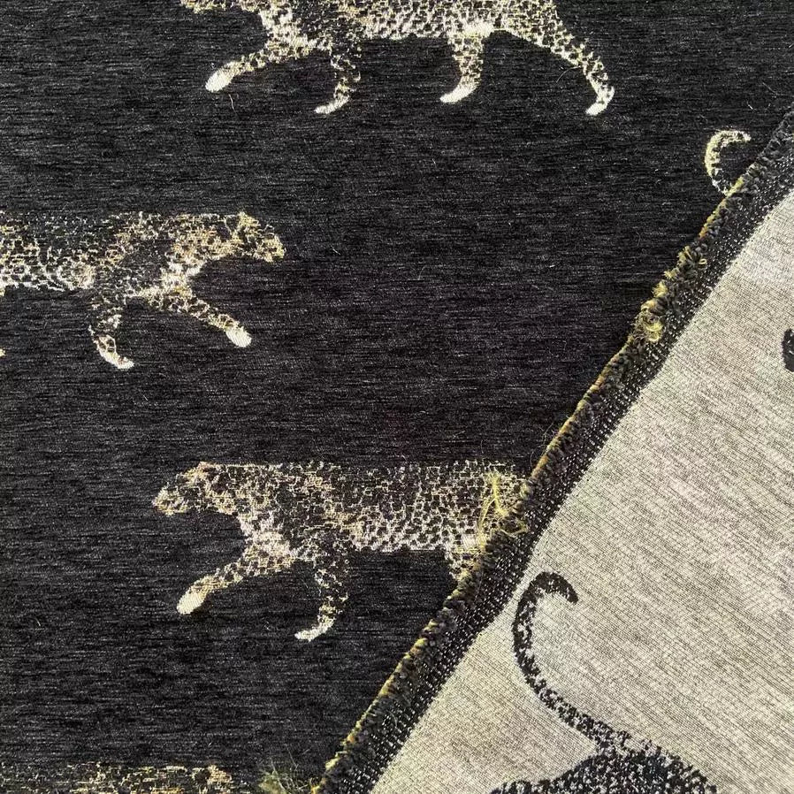 Black-Ground Gold Leopard | Bed Frame Cover