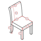 WX23006 Chenille Blossom Series | Snug fit Dining Chair Slipcover