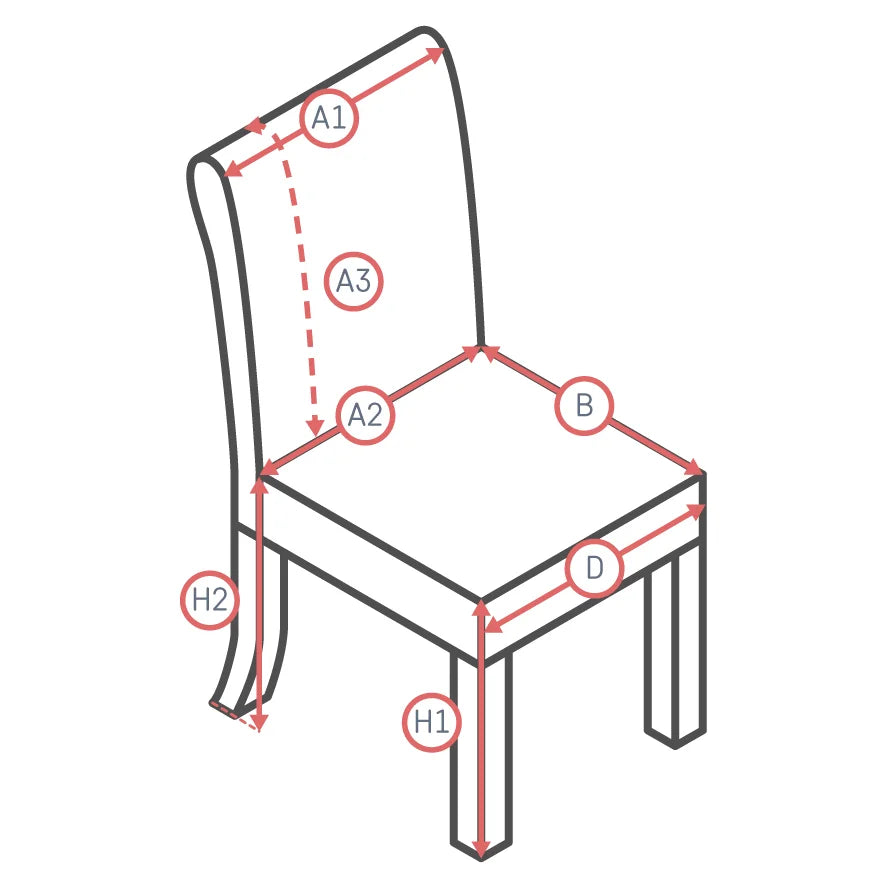 WX23006 Chenille Blossom Series | Snug fit Dining Chair Slipcover